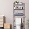 Wicker 3-Tier Over-Toilet Storage Rack with Adjustable Shelves